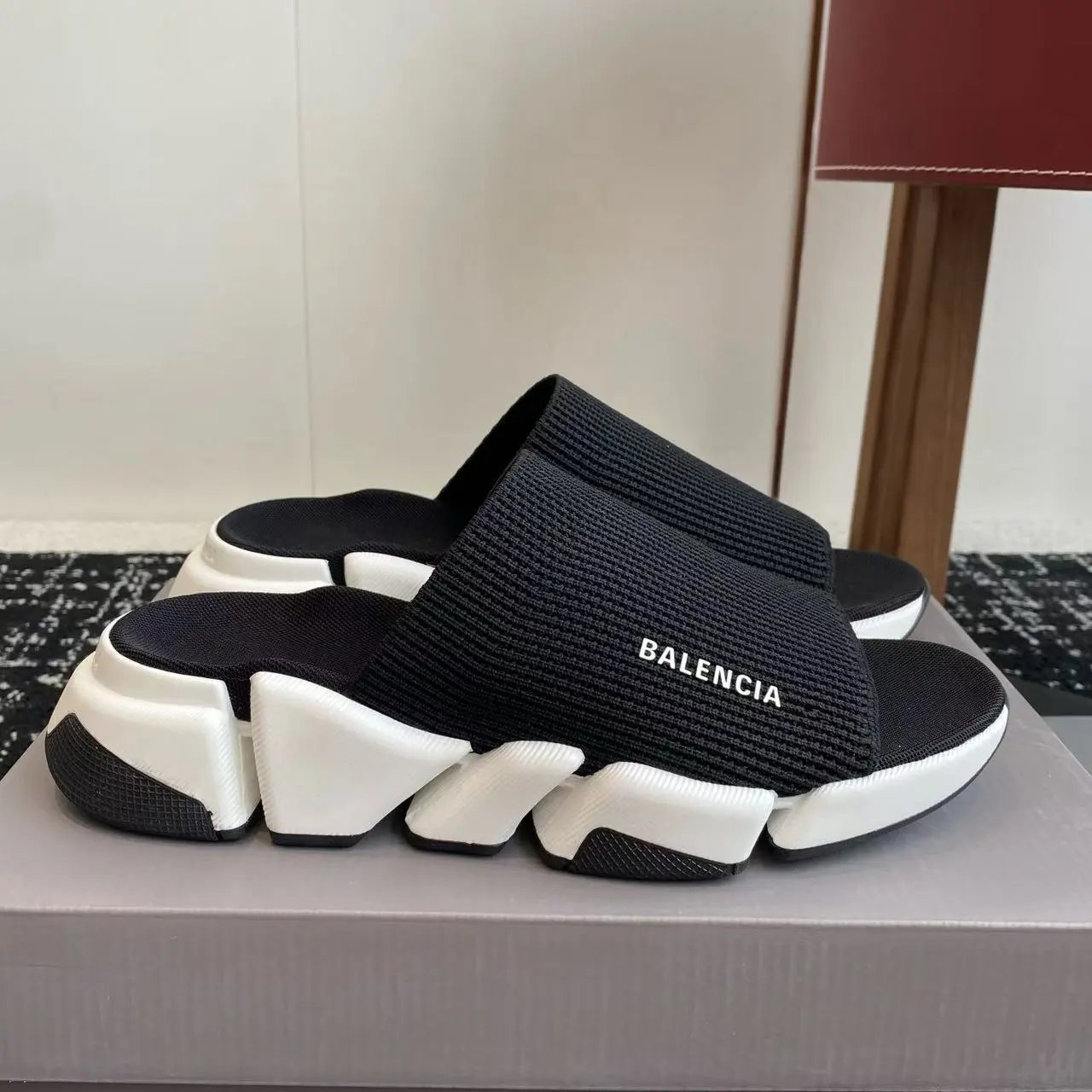 Knitted cotton socks shoes slippers platform slippers