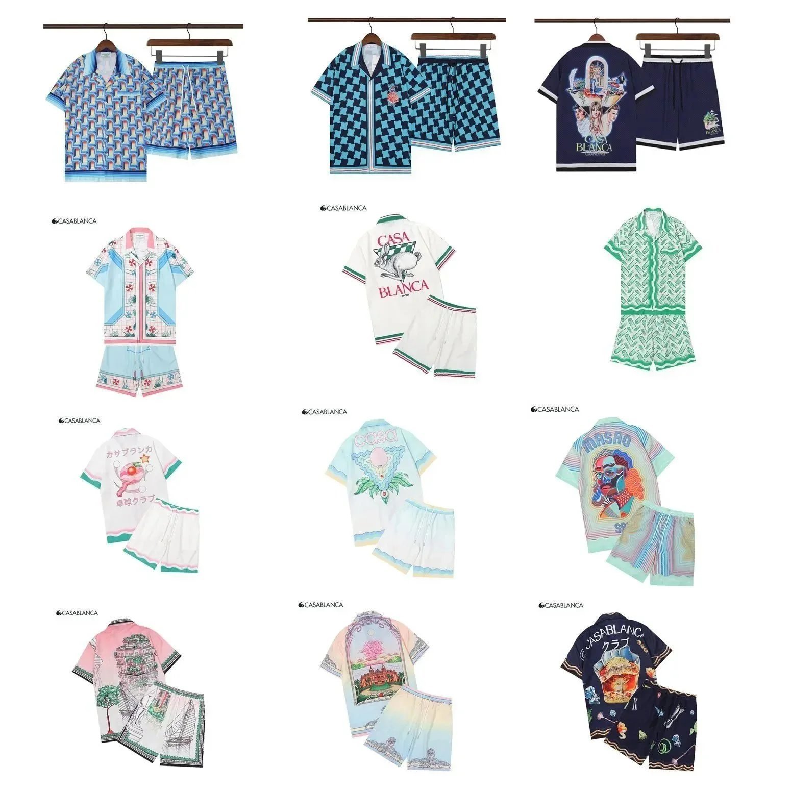 WH08 Original cas fancy print shirt Hawaiian shirt suit