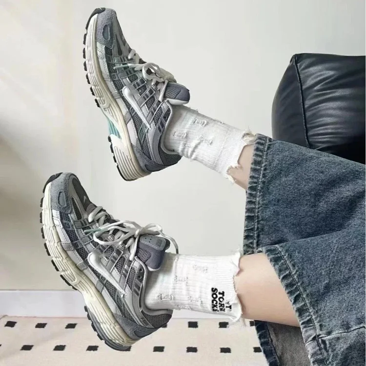 HFJJ Explosions P6000 Running Retro Torre Shoes Wear-resistant Sports Leisure Lightweight Unisex Non