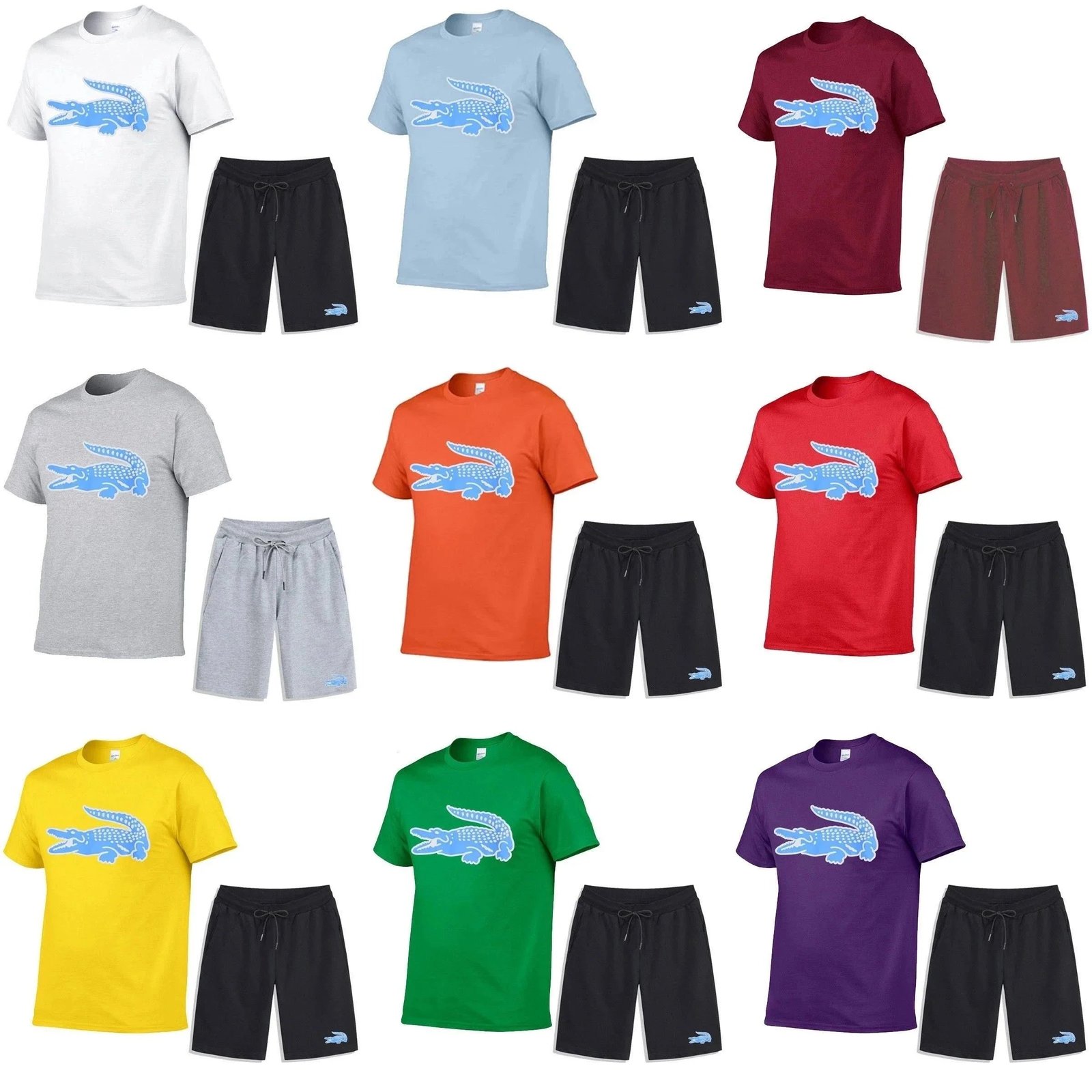  LACOSTE T-shirt fashion short sleeve shorts