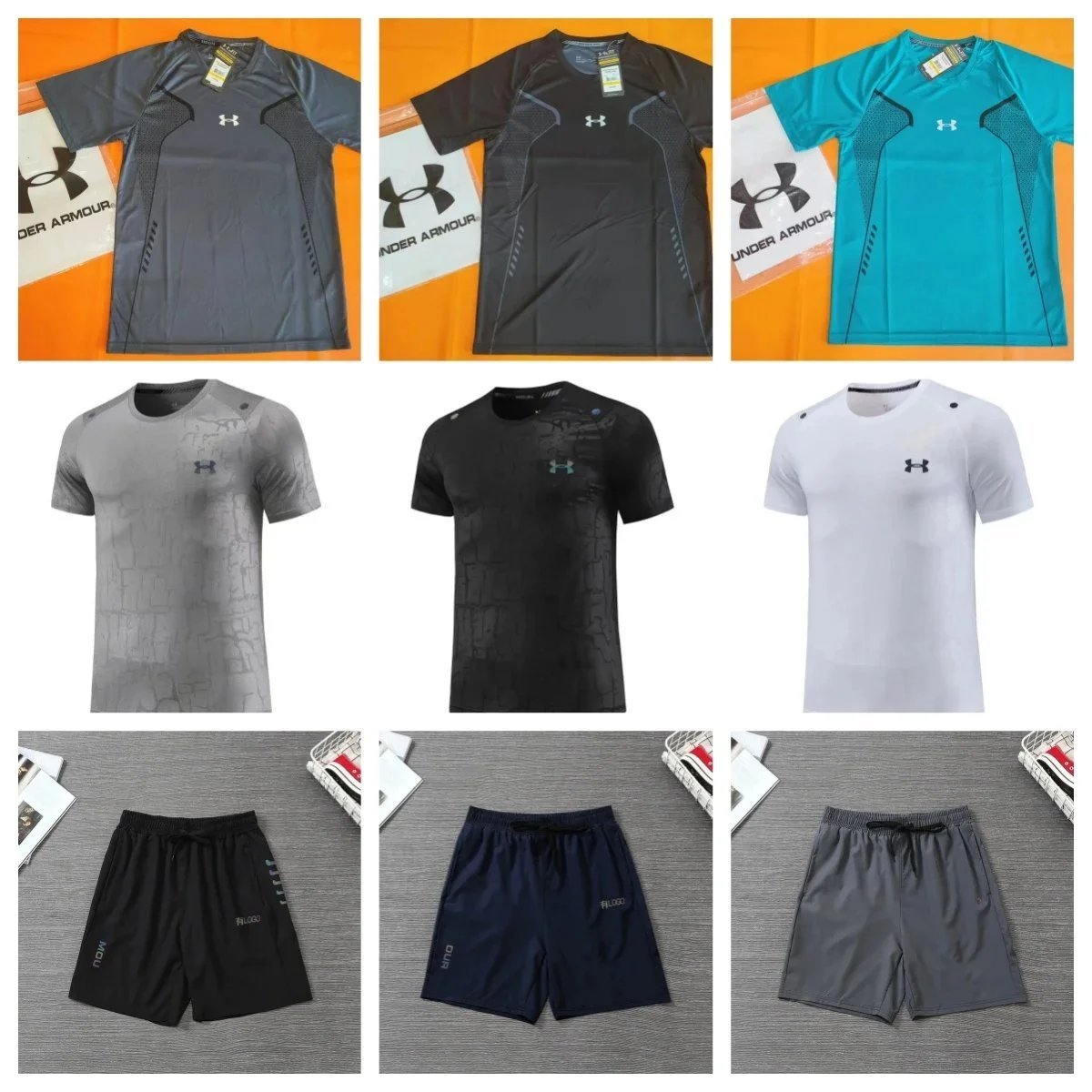 Under Armour T-shirt & Shorts Set New fashion Joker suit 002