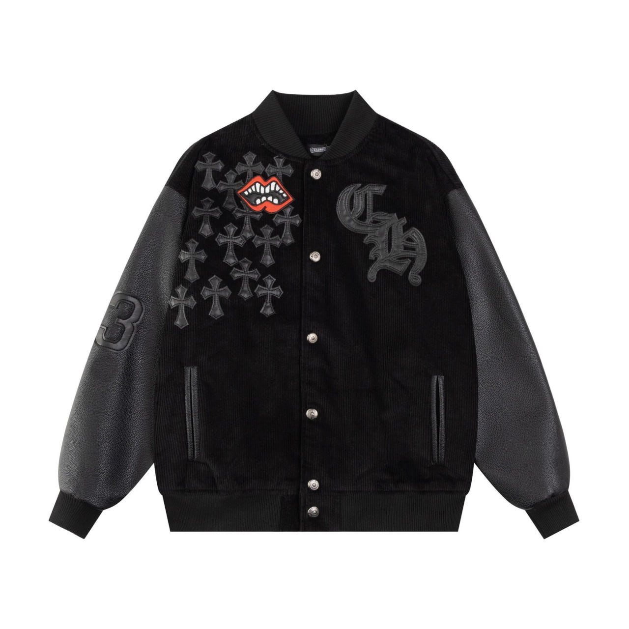 Chrome Hearts Baseball Jersey Jacket New fashion Joker coat 011