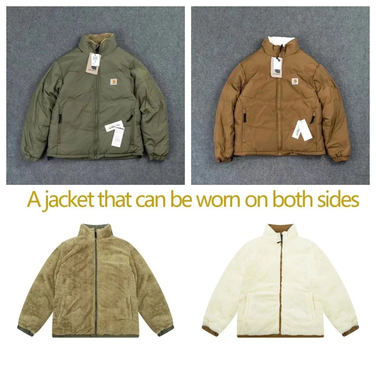 Carhartt Lamb wool jacket Classic Cozy Particulate Velvet Jacket                          
