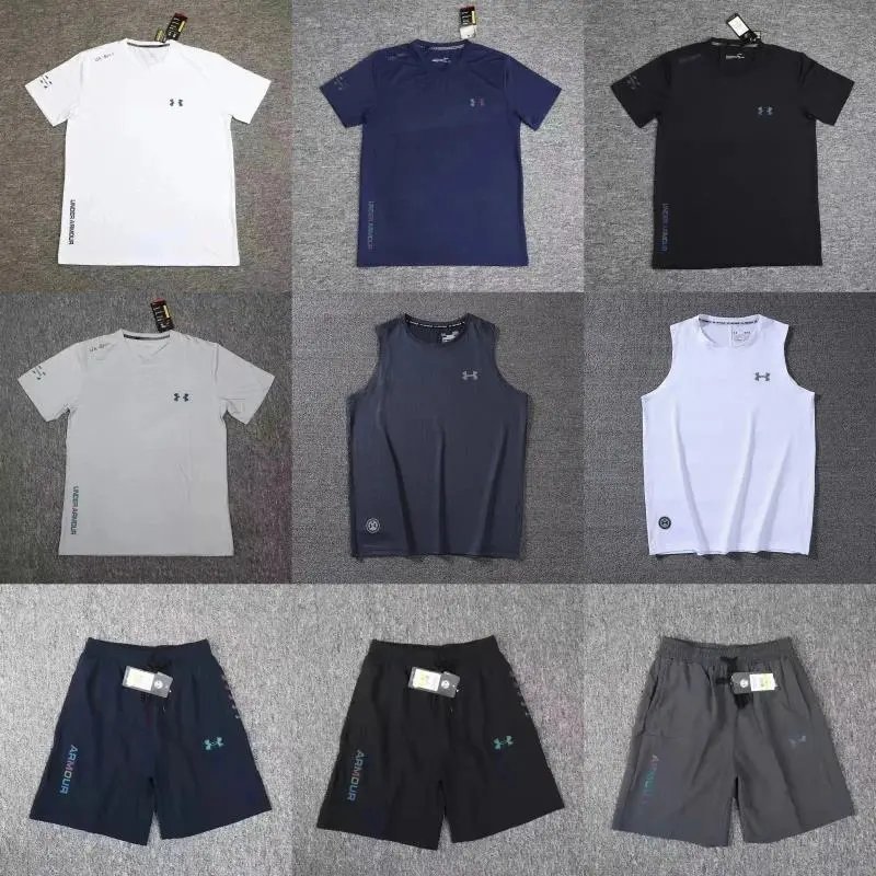 Under Armour T-shirt/Shorts/Suits( 38 + styles)high quality Ice Silk Quick-drying Short-sleeved Shor