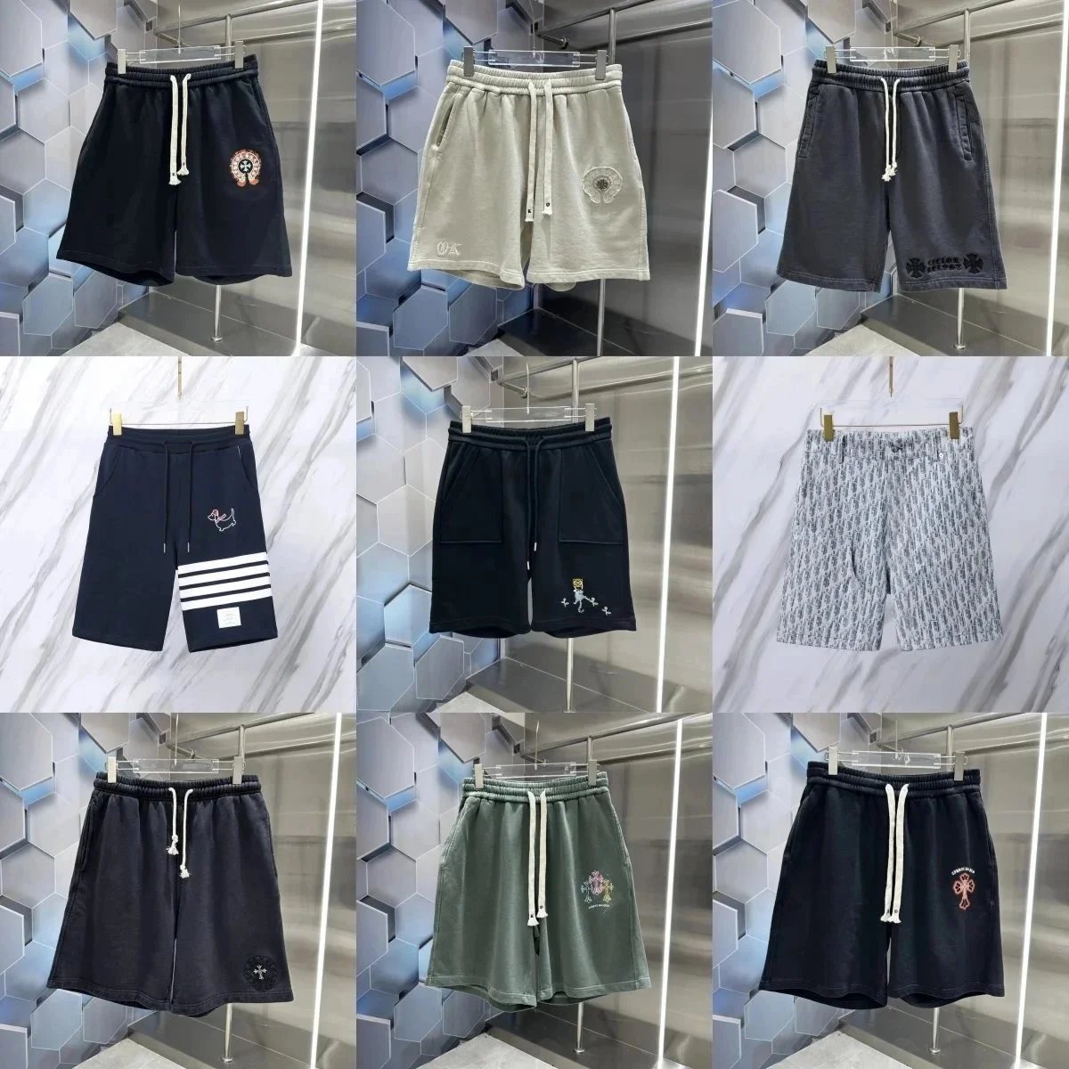 Chrome hearts shorts  (40 CP) 1 fashion short sleeve style