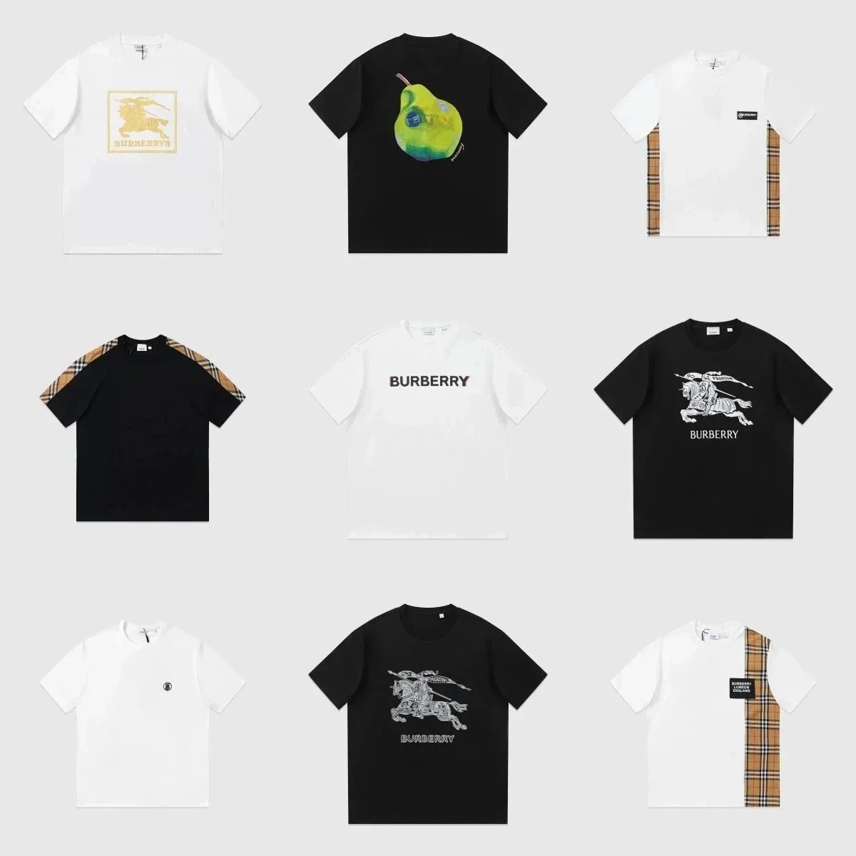 Burberry T-shirt short sleeve  High version Z23 high quality Embroidery Short Sleeve Collection High