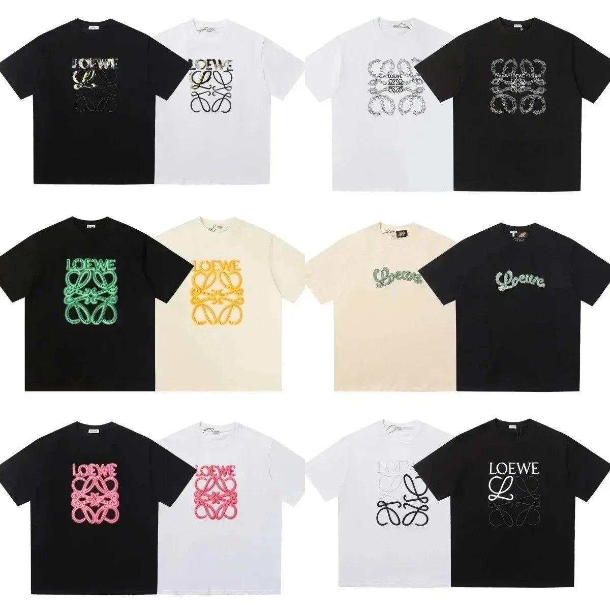  Loewe T-shirt Short Sleeve （32 CP）high quality Summer Classic Men and Women Short Sleeve Collection