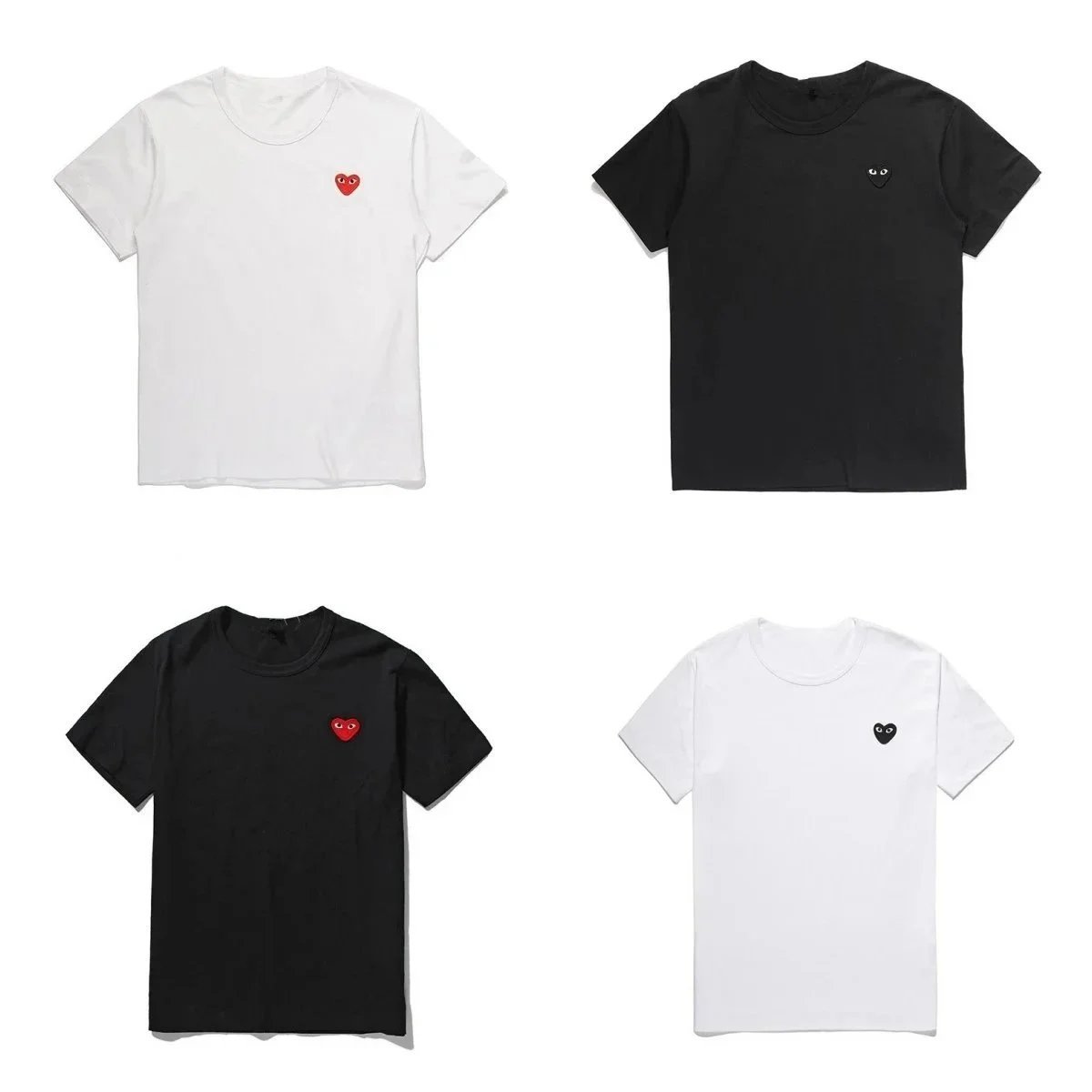  PLAY t-shirt HY.PY Japanese Trendy Brand T-Shirt Peach Heart Men's And Women's Crewneck Pure Cotton