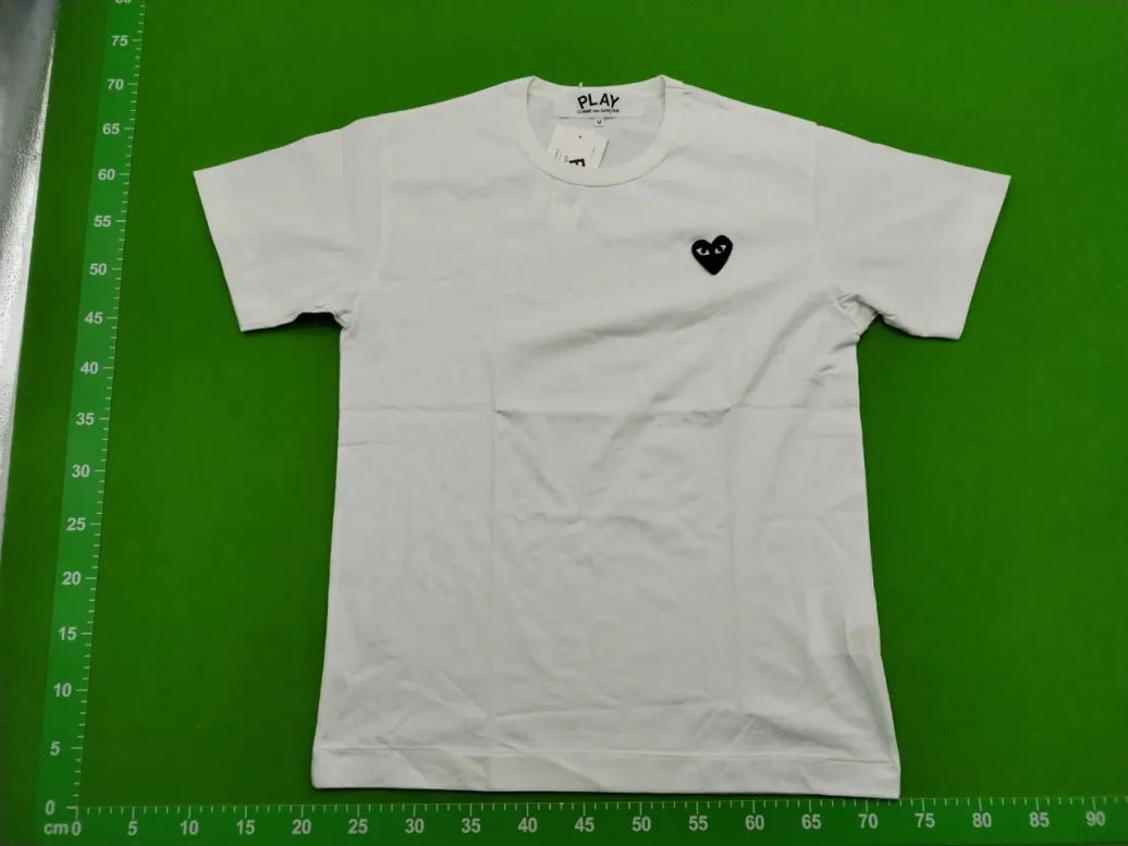  PLAY t-shirt HY.PY Japanese Trendy Brand T-Shirt Peach Heart Men's And Women's Crewneck Pure Cotton Short Sleeve Solid Color Embroidered Big Red Heart Couple