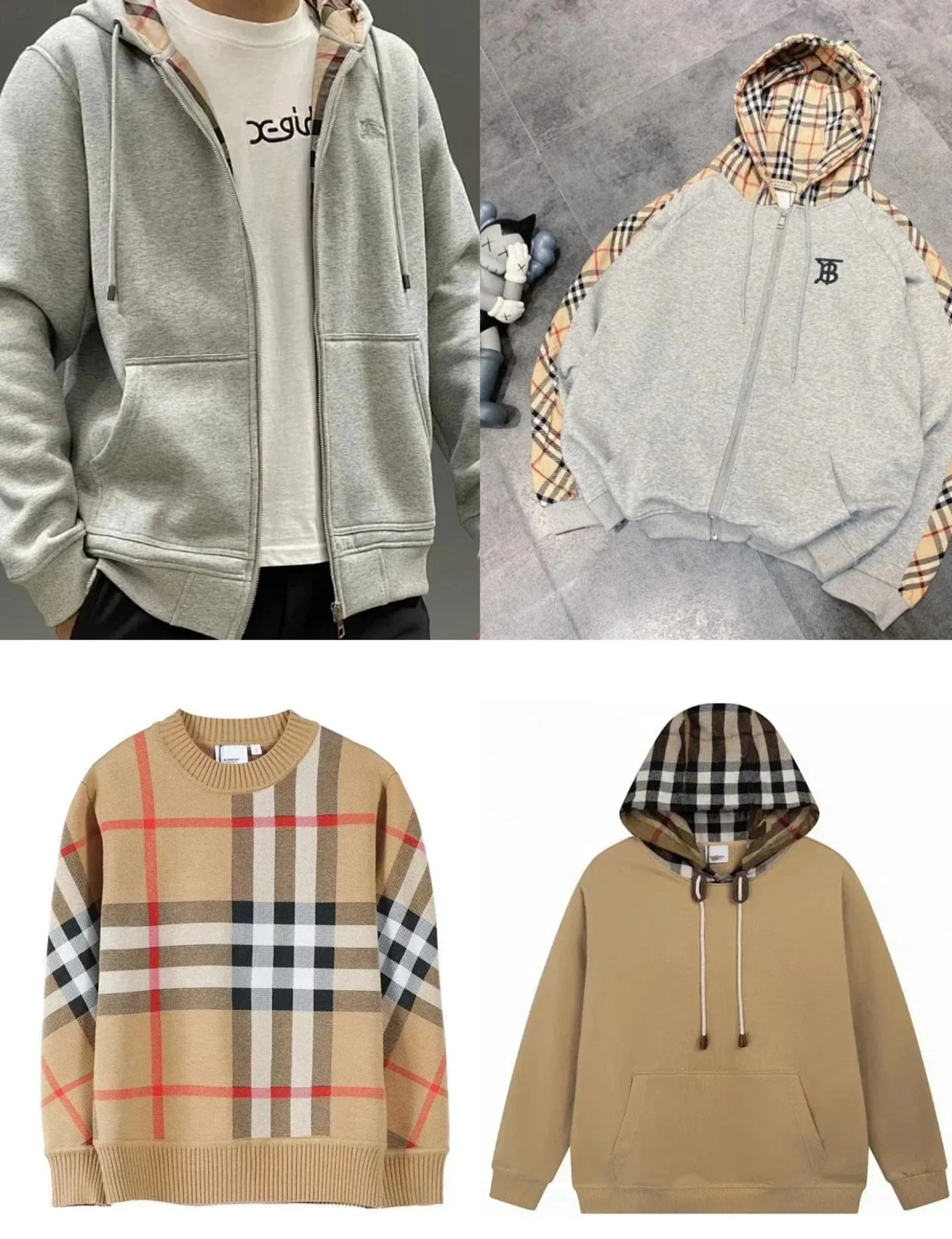 BURBERRY hoodie /BURBERRY sweater Bu Plaid Hoodie