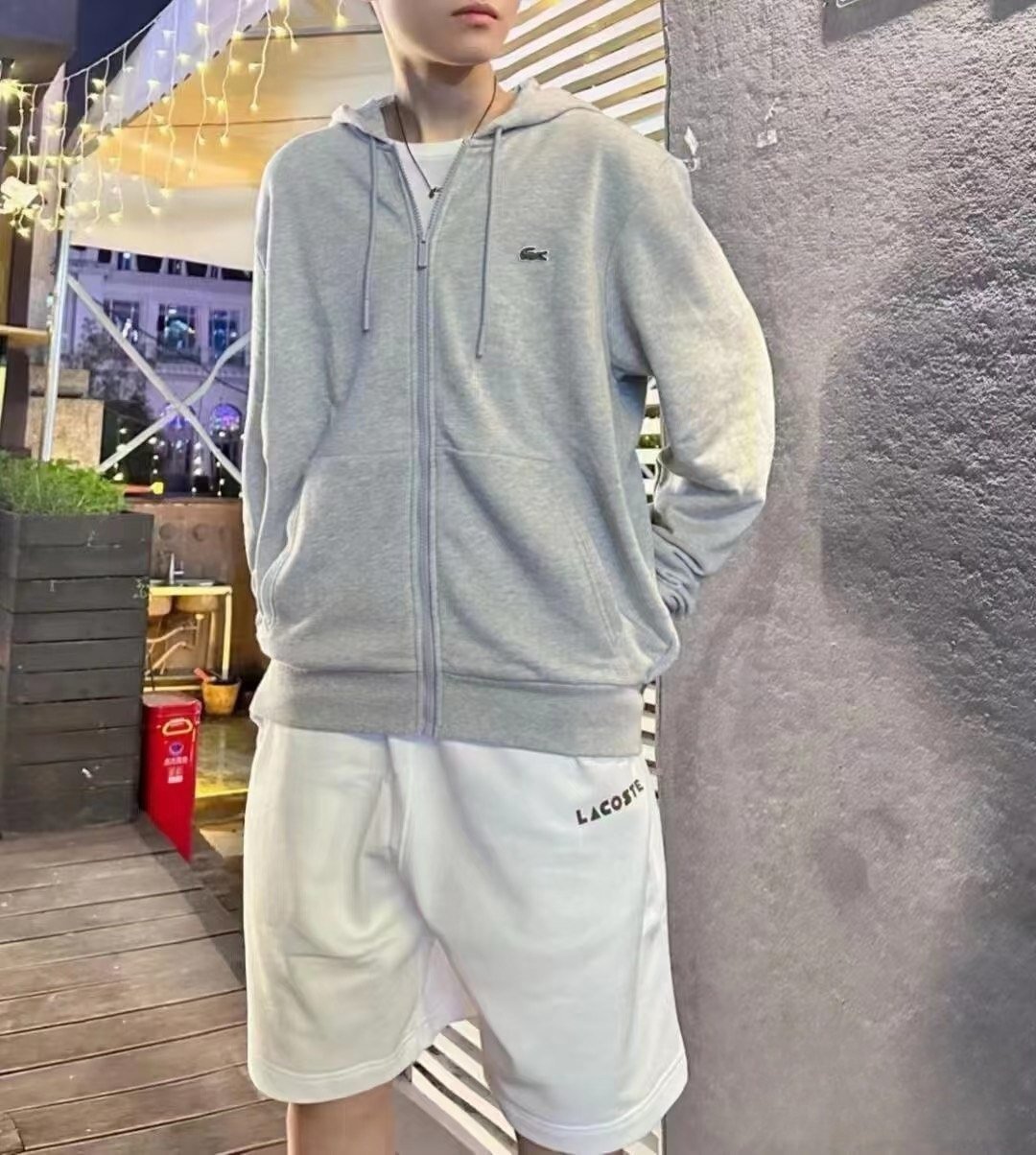 Lacoste Hoodie Autumn and winter casual fashion hooded sweater W2C0049