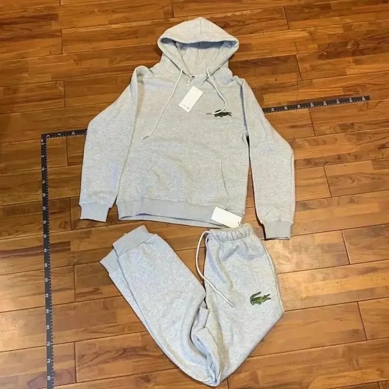 LACOSTE hoodie set Solid Color suit Collection