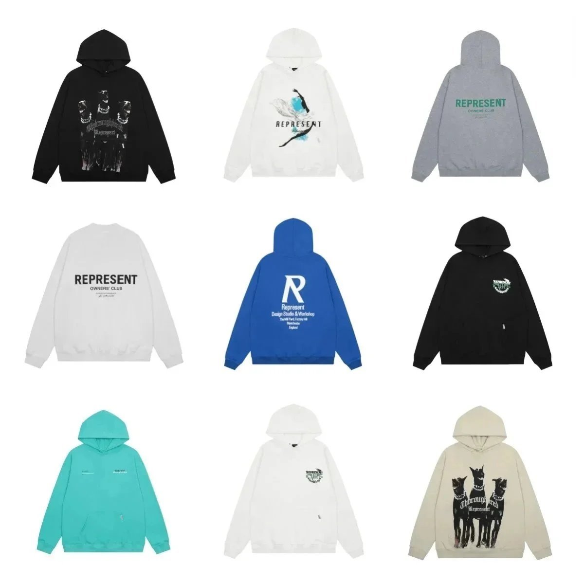 Represent Hoodie Japanese tide brand Joker Wei Yi L00November 22 February 4 rest February 5 business