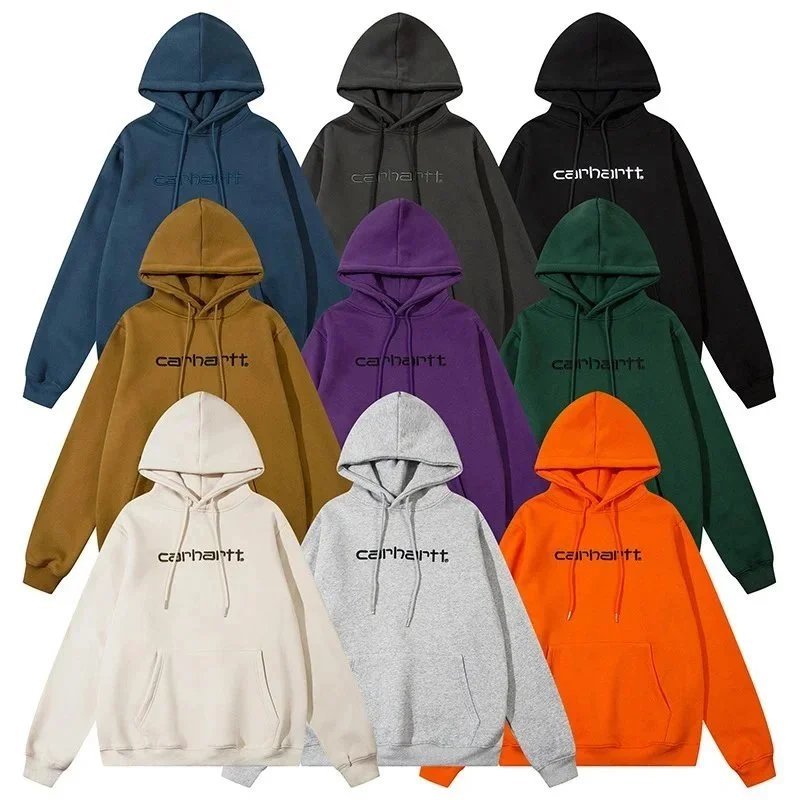 Carhartt hoodies Correct European and American Fashion Brand Letter Embroidery Men's and Women's Loo