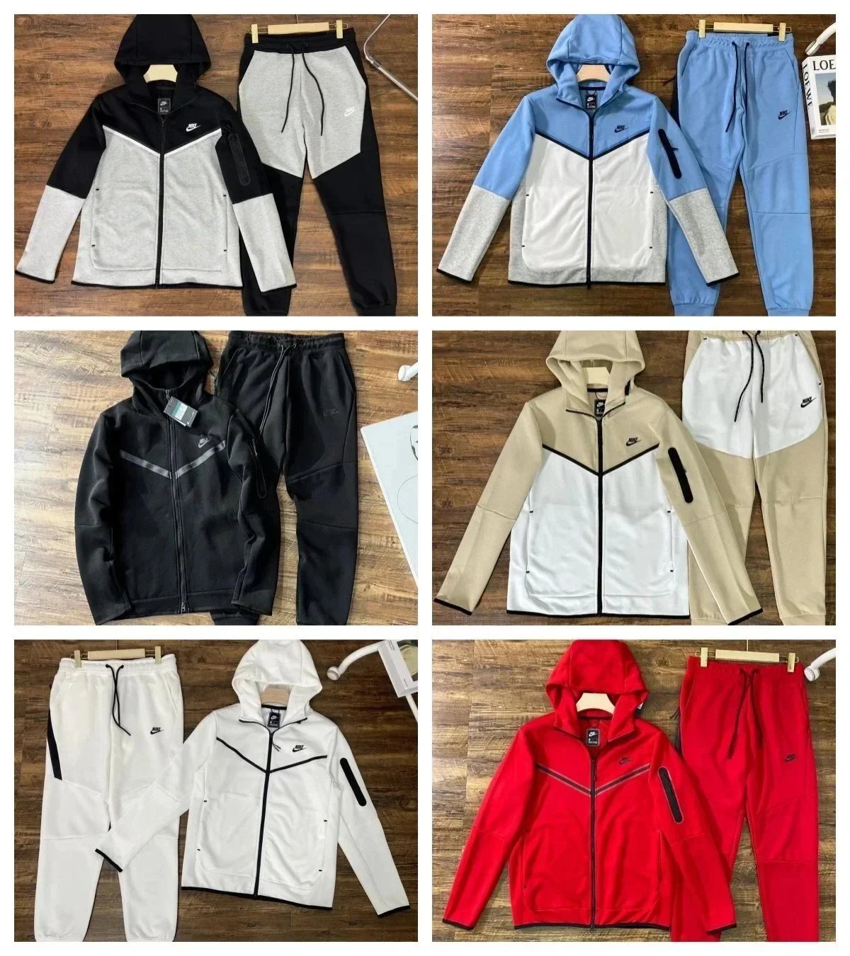 Nike Tech Pack Hoodie & Pants Suit Autumn and winter fashion trend sports sweater suit K001T