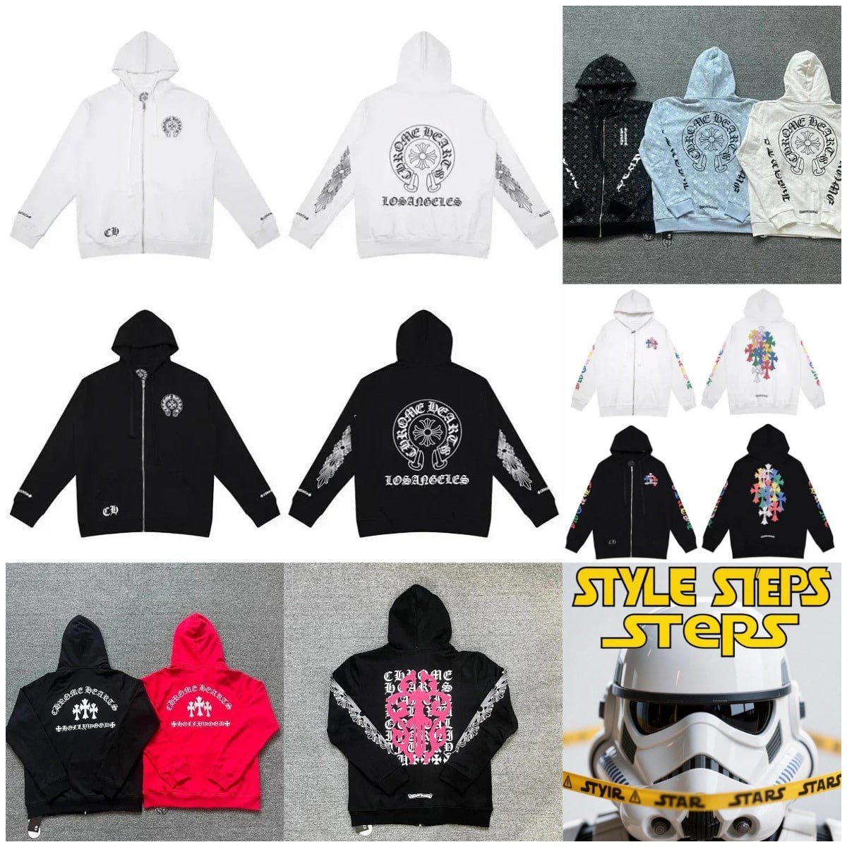 Produit Chrome Hearts hoodie (30+ style)GY05 Cross Hooded Zip Coat