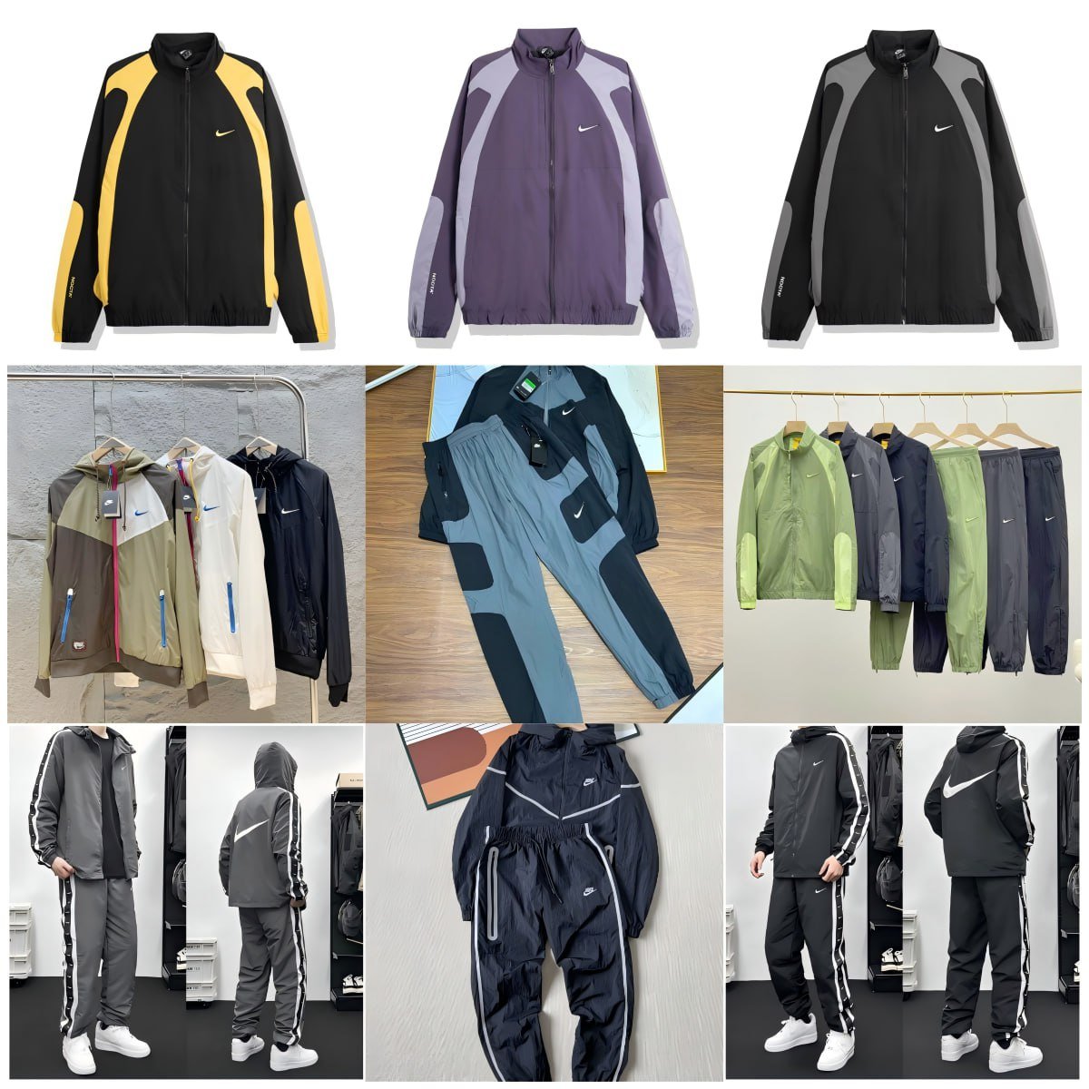  Nike x Nocta running Jacket Hoodies Pants Tracksuit set YY05 quick-drying breathable running pants zipper fitness training sportswear
