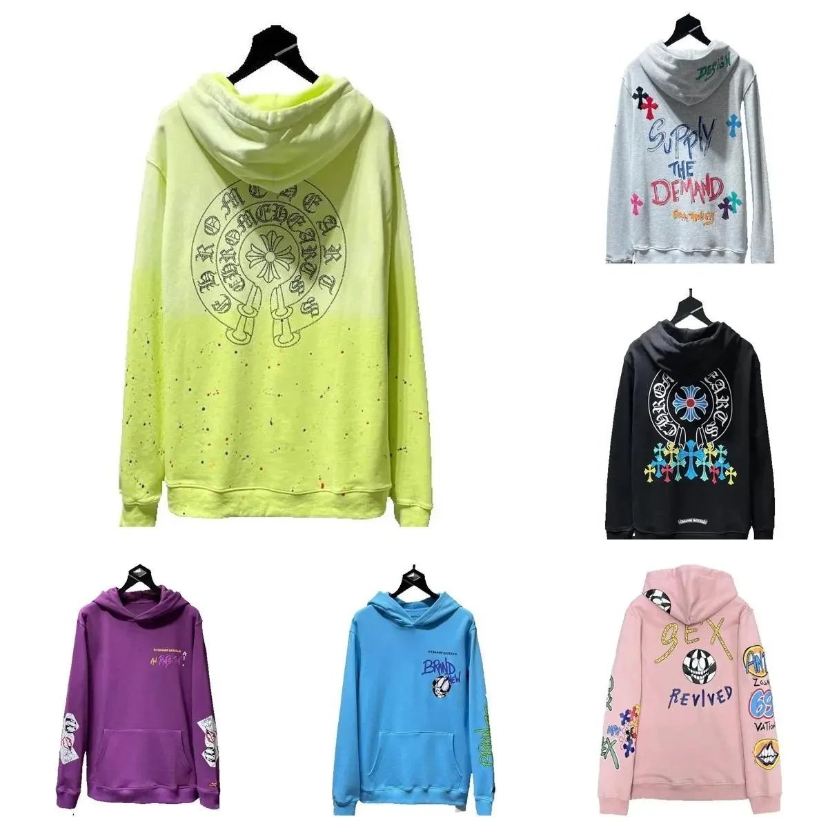 Chrome Hearts Hoodie High Quality Cross Colorful Hooded Sweat 2