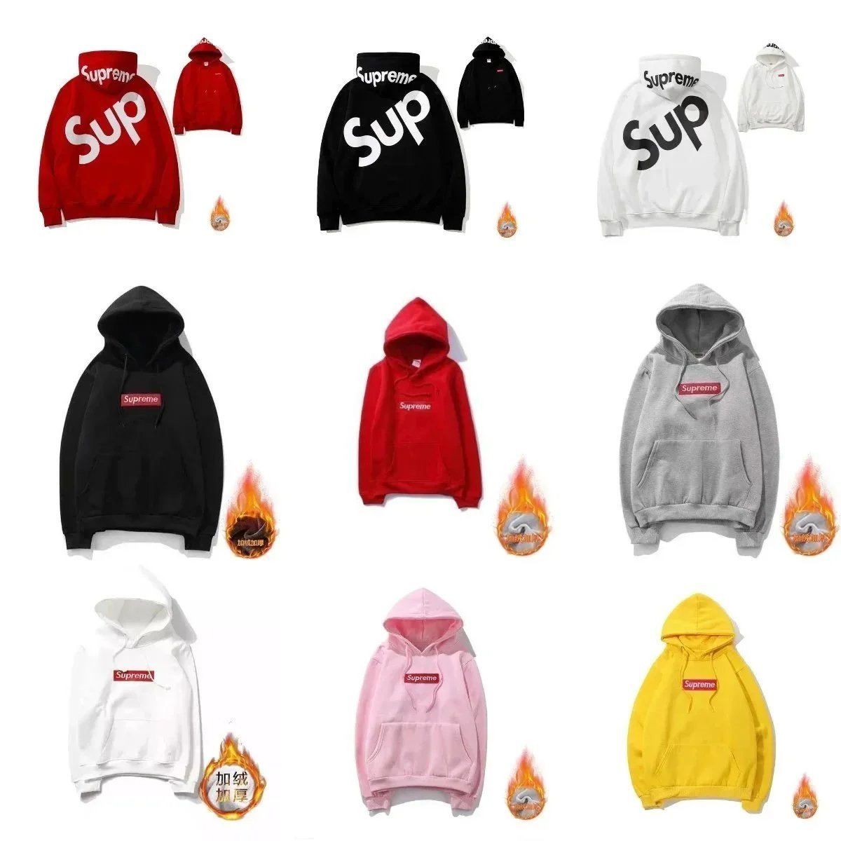  Supreme Hoodie Fashionable loose sweater for men and women