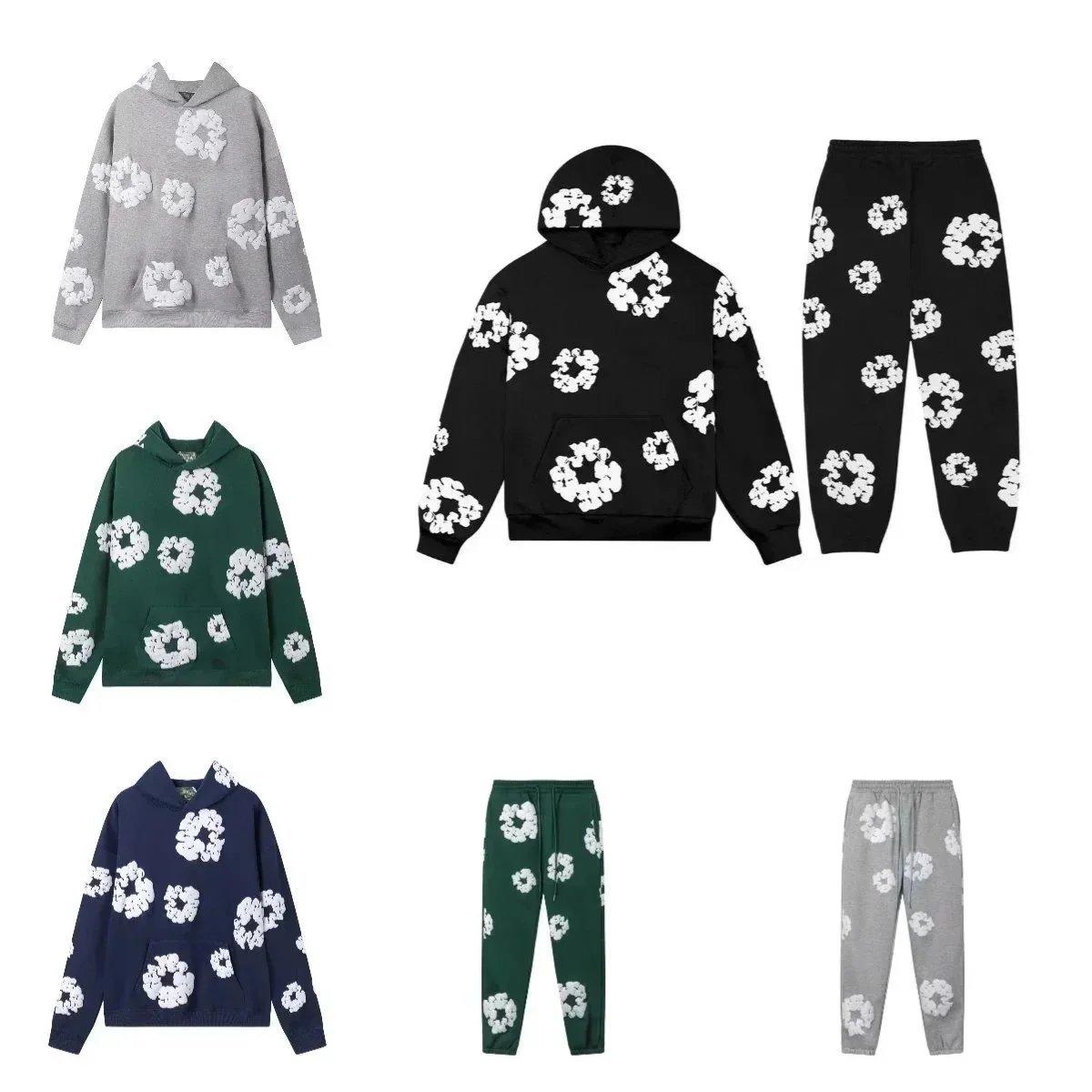 Denim Tears Hoodies/Pants Suit Fashion trend hoodie sweater suit