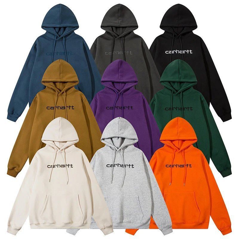 Carhartt Hoodie JL10 new letter men's and women's loose simple hooded sweater