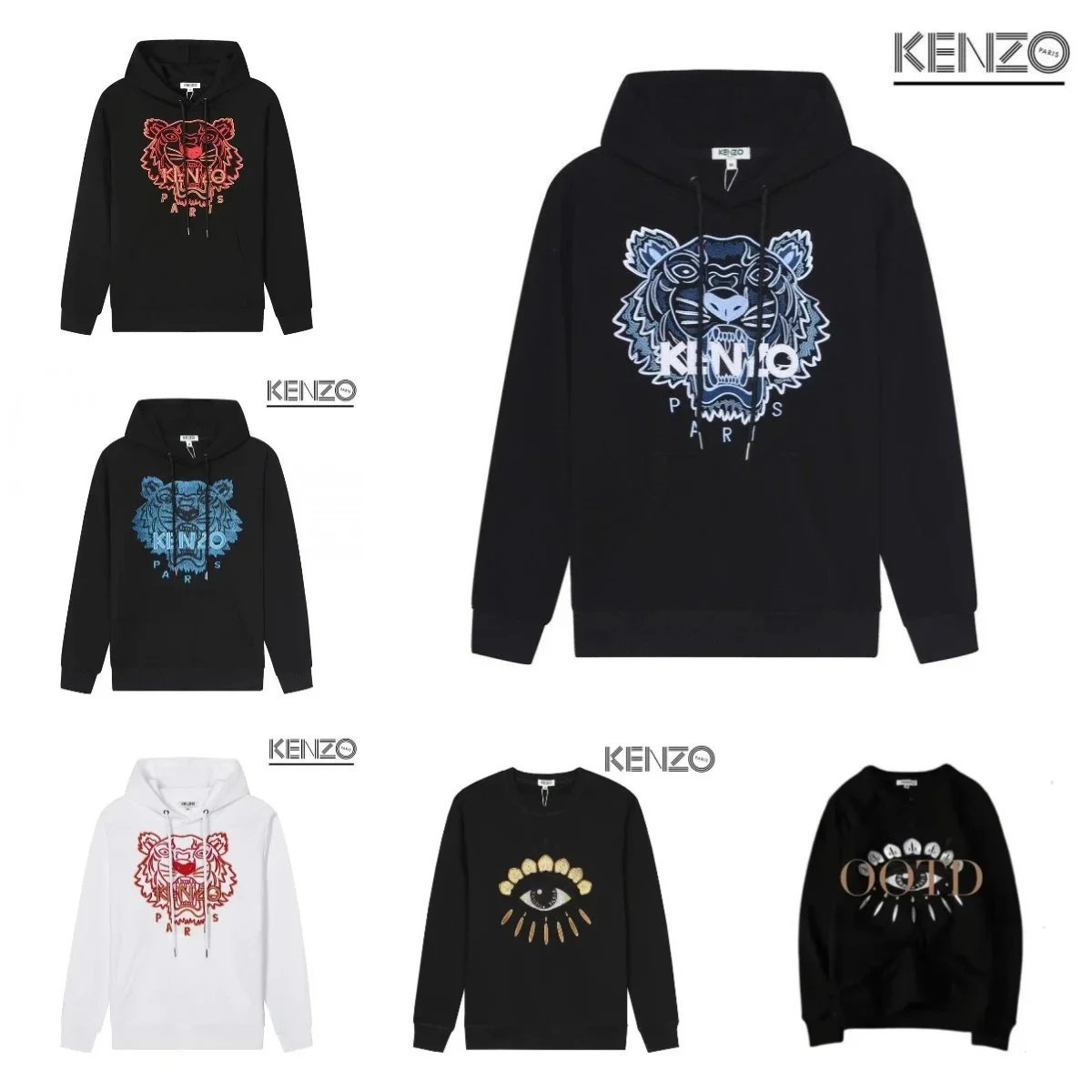 KENZO Hoodie Autumn and Winter Casual Fashion Crewneck Hoodie BG01