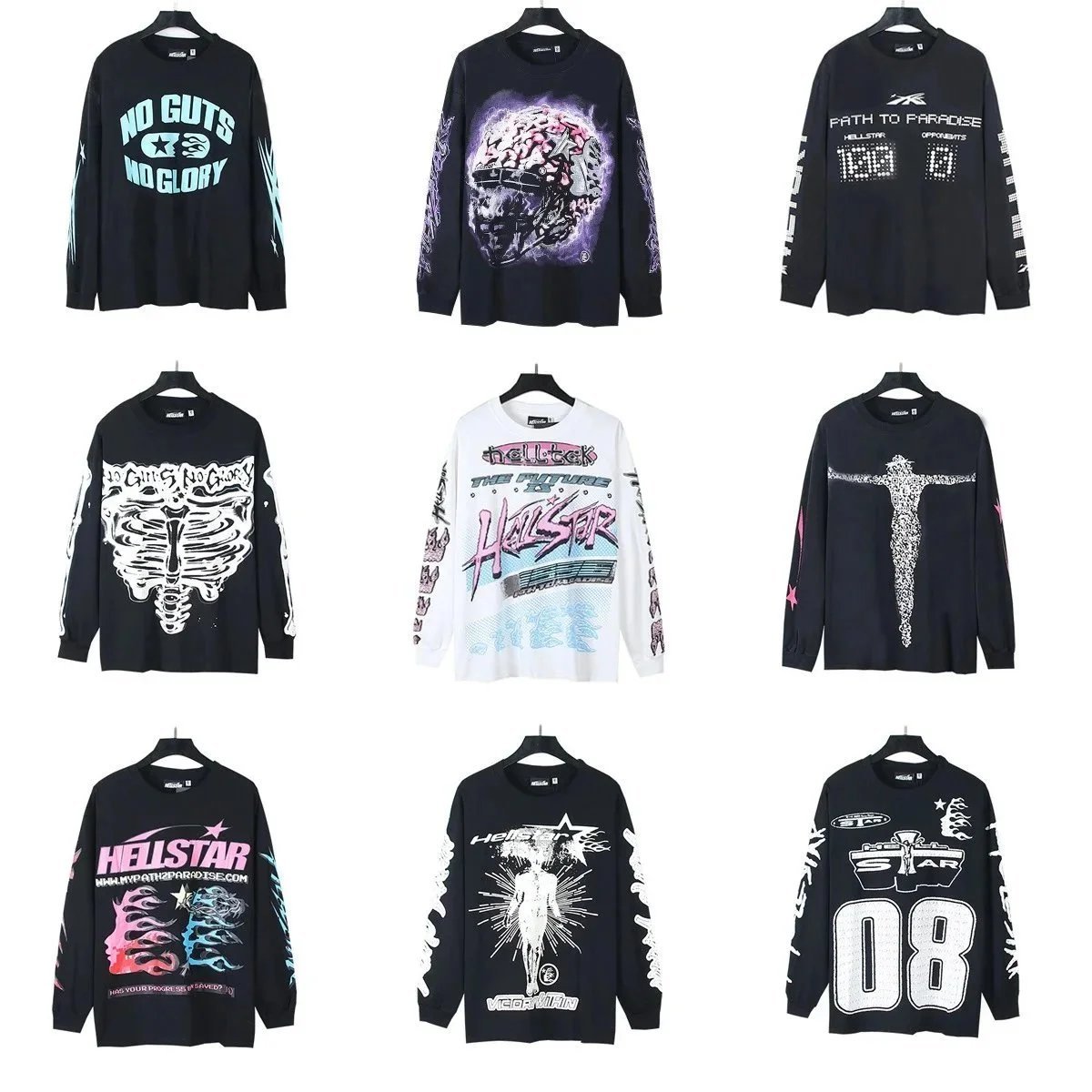 Hellstar Sweater Autumn and Winter Loose Casual Cotton Base Shirt