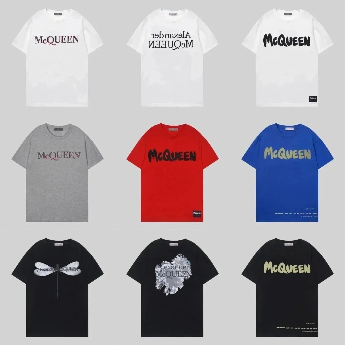 Alexander McQueen T-shirt Tee （40 Style） High version Z27 trend T-shirt 11 high quality