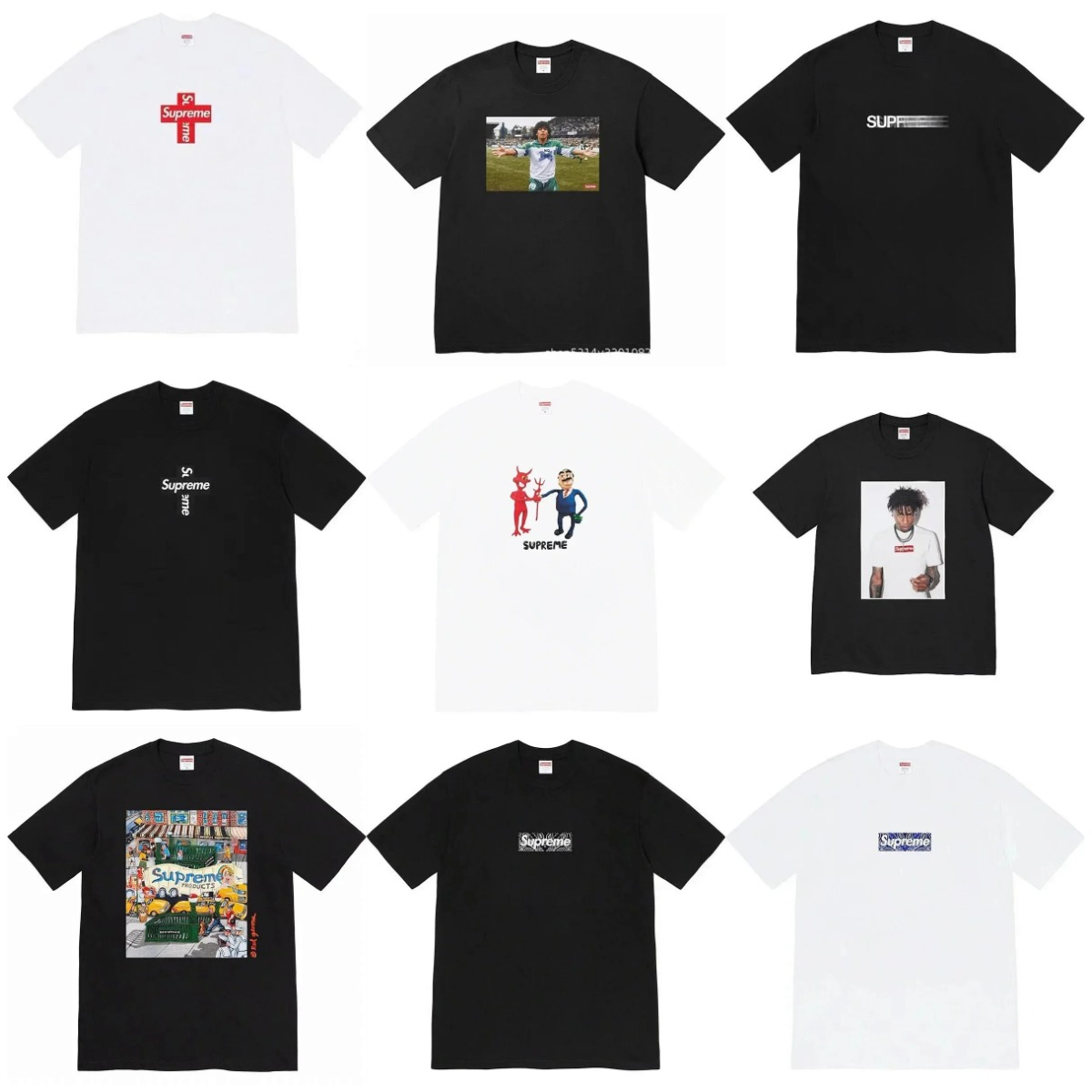 Supreme T-shirts PG18 Street American Classic Letter Short-sleeved T-shirt for men and women