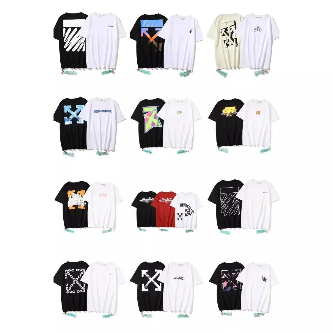  Off-White T-shirt Summer new cotton men's and women's T-shirt printed short sleeve CY