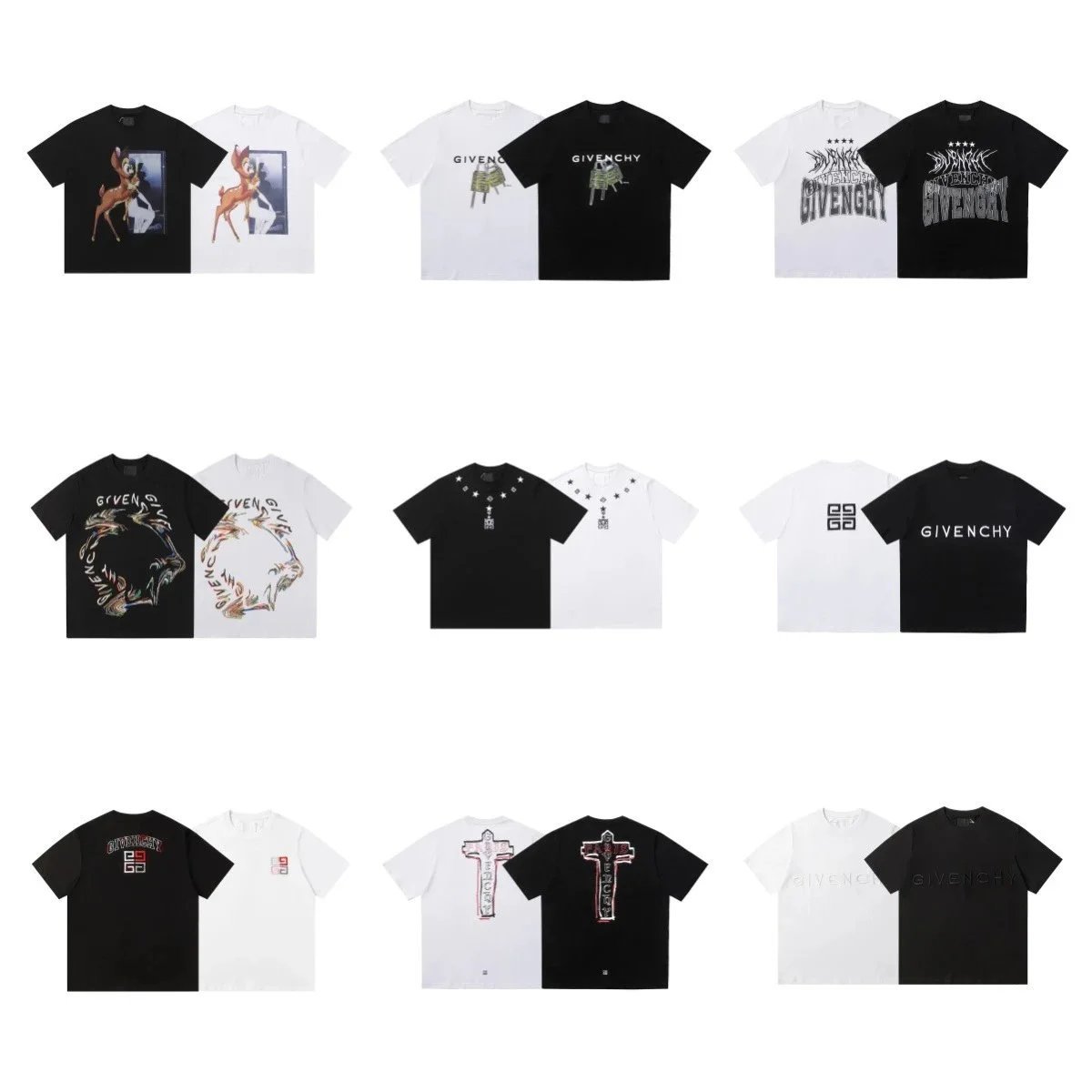 Givenchy T-shirt Loose Cotton Short-sleeved Men's and Women's Casual Fashion All-match T-shirt CY