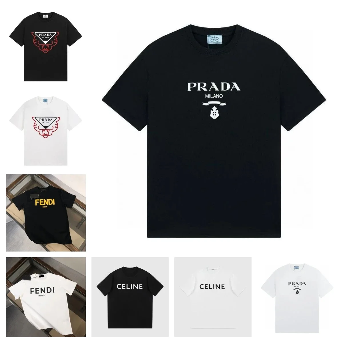 Prada t-shirts/prada short sleeve&tee& Prada shorts Fashion casual Tshirtsxm