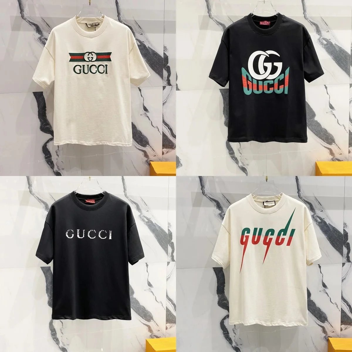 Gucci T-shirt classic printed embroidery short sleeve collection CY