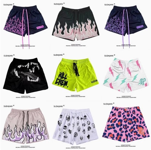 K Letter Mesh Shorts
