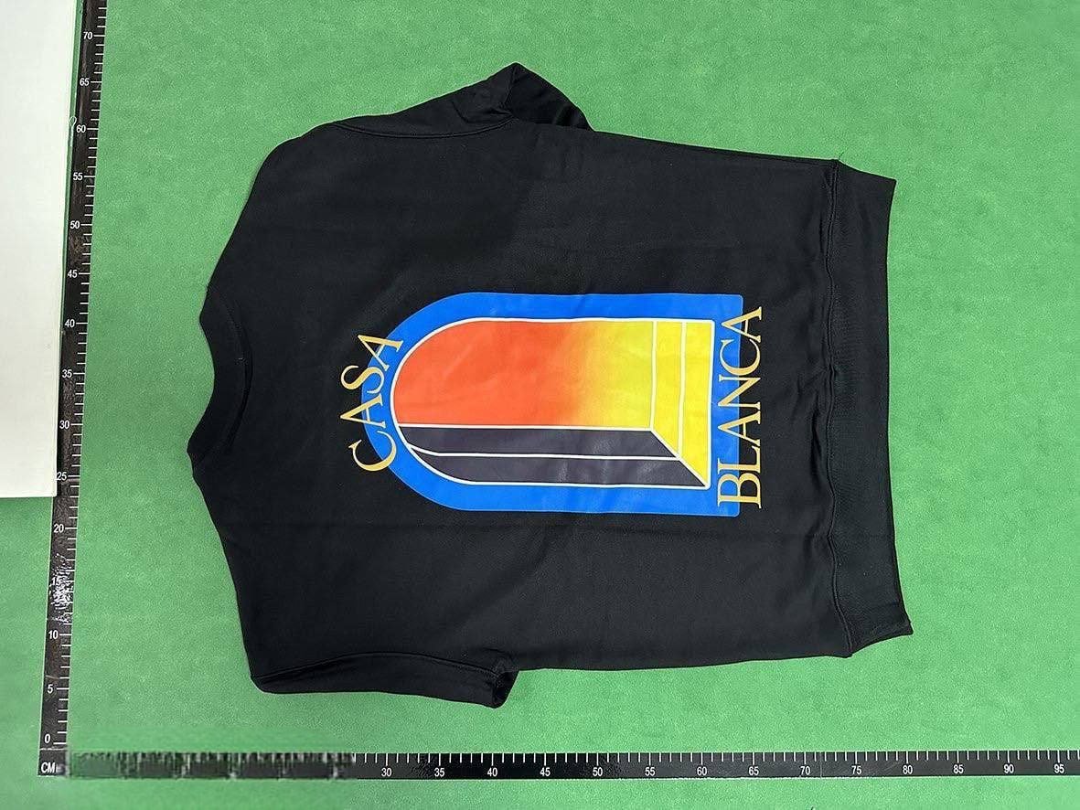 [620CA9] high quality letter painted printed terry round neck sweater