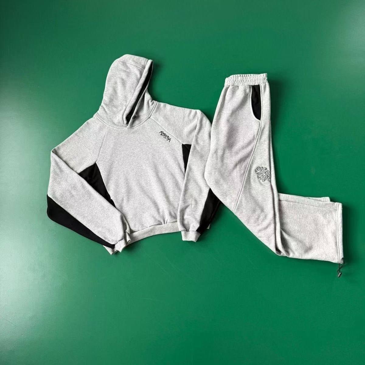 AA08 stitching embroidery plus velvet high street loose autumn and winter men's and women's casual bat sleeve hooded vests 86 182 5902 4114